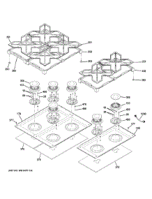 Cooktop parts for Ge Range ZGP486LDR5SS from AppliancePartsPros.com