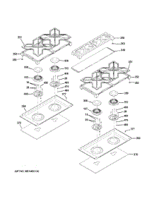 Cooktop parts for Ge Range ZGP304LR4SS from AppliancePartsPros.com