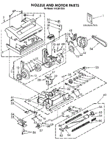 Nozzle And Motor parts for Kenmore Vacuum 116.3916581 (1163916581, 116 3916581) from AppliancePartsPros.com
