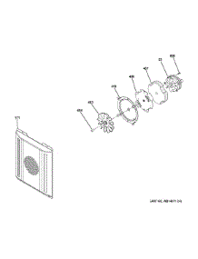 Small Convection Fan parts for Ge Range ZGP486NDR5SS from AppliancePartsPros.com