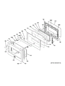 Door parts for Ge Range ZGP364NDR5SS from AppliancePartsPros.com