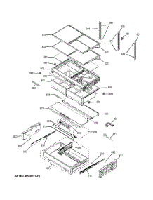Fresh Food Shelves parts for Ge Refrigerator PFE28KSKBSS from AppliancePartsPros.com