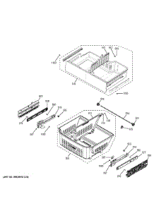 Freezer Shelves parts for Ge Refrigerator PFE28KSKBSS from AppliancePartsPros.com