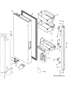 Fresh Food Door - Lh parts for Ge Refrigerator CWE23SSHHSS from AppliancePartsPros.com