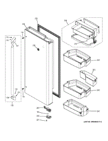 Fresh Food Door - Rh parts for Ge Refrigerator CWE23SSHHSS from AppliancePartsPros.com