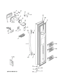 Freezer Door parts for Ge Refrigerator PZS22MMKBHES from AppliancePartsPros.com