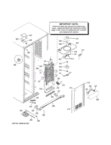 Freezer Section parts for Ge Refrigerator GZS22DMJCFES from AppliancePartsPros.com