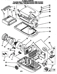 Vacuum Cleaner parts for Kenmore Vacuum 116.28612791 (11628612791, 116 28612791) from AppliancePartsPros.com