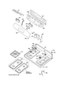 Control Panel & Cooktop parts for Ge Range JGBS60REK1SS from AppliancePartsPros.com