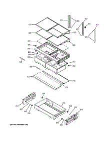Fresh Food Shelves parts for Ge Refrigerator GFE26GMHGES from AppliancePartsPros.com