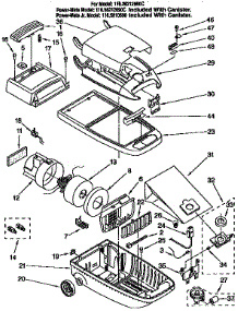 Vacuum Cleaner parts for Kenmore Vacuum 116.26212690C (11626212690C, 116 26212690C) from AppliancePartsPros.com
