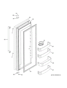 Fresh Food Door parts for Ge Refrigerator CSB42WSKBSS from AppliancePartsPros.com