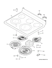 Cooktop parts for Ge Range JB655EK1ES from AppliancePartsPros.com