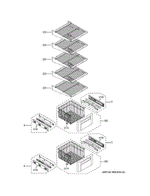 Freezer Shelves parts for Ge Refrigerator ZISS480NHBSS from AppliancePartsPros.com