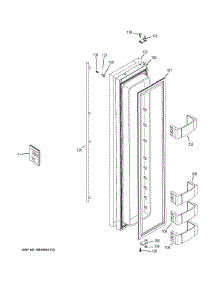 Freezer Door parts for Ge Refrigerator ZISS480NHBSS from AppliancePartsPros.com