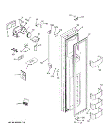 Freezer Door parts for Ge Refrigerator ZISP420DHBSS from AppliancePartsPros.com
