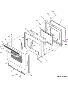 Door parts for Ge Range JBP84CK1CC from AppliancePartsPros.com