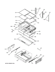 Fresh Food Shelves parts for Ge Refrigerator DFE28JMHFES from AppliancePartsPros.com