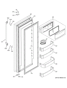 Fresh Food Door parts for Ge Refrigerator ZISP480DHBSS from AppliancePartsPros.com