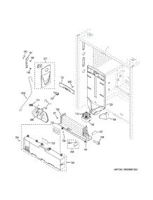 Fresh Food Section parts for Ge Refrigerator PWE23KMDHES from AppliancePartsPros.com