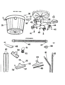 Wet / Dry Tank parts for Kenmore Vacuum 208.61700 (20861700, 208 61700) from AppliancePartsPros.com