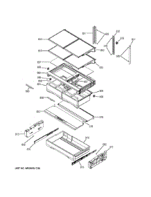Fresh Food Shelves parts for Ge Refrigerator GNE29GGHEBB from AppliancePartsPros.com