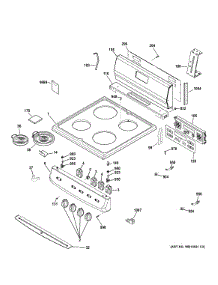 Control Panel & Cooktop parts for Ge Range JA624RN1SS from AppliancePartsPros.com