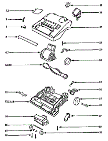 Hood And Base parts for Kenmore Vacuum 860.35411490 (86035411490, 860 35411490) from AppliancePartsPros.com