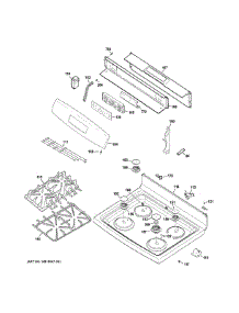Control Panel & Cooktop parts for Ge Range JGB640DEF4WW from AppliancePartsPros.com