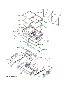 Fresh Food Shelves parts for Ge Refrigerator GFE28HGHEWW from AppliancePartsPros.com