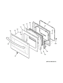 Door parts for Ge Range JD750SF3SS from AppliancePartsPros.com