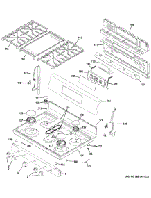 Control Panel & Cooktop parts for Ge Range JGB720DEJ1WW from AppliancePartsPros.com