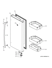 Fresh Food Door - Rh parts for Ge Refrigerator GYE22KSHGSS from AppliancePartsPros.com