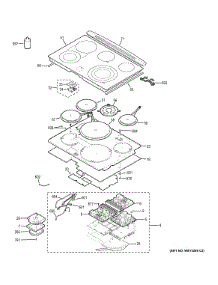 Cooktop parts for Ge Range PHS920SF2SS from AppliancePartsPros.com