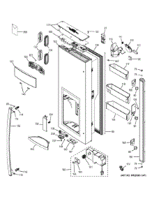 Dispenser Door parts for Ge Refrigerator DFE28JGHEBB from AppliancePartsPros.com