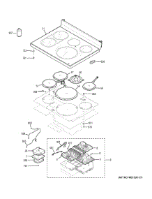 Cooktop parts for Ge Range PCHB920SJ1SS from AppliancePartsPros.com