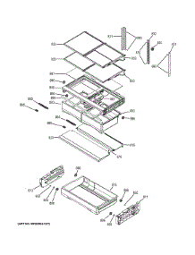 Fresh Food Shelves parts for Ge Refrigerator GFE26GGHFBB from AppliancePartsPros.com