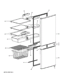 Doors & Shelves parts for Ge Refrigerator GBE10ESJASB from AppliancePartsPros.com