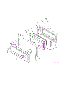 Upper Door parts for Ge Range JCB865SJ1SS from AppliancePartsPros.com