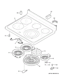 Cooktop parts for Ge Range PB930DH3BB from AppliancePartsPros.com