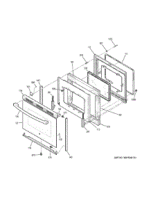 Door parts for Ge Range JB620DF4BB from AppliancePartsPros.com