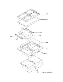 Fresh Food Shelves parts for Ge Refrigerator GIE18HGHHRBB from AppliancePartsPros.com