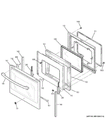 Door parts for Ge Range JB750DF4BB from AppliancePartsPros.com