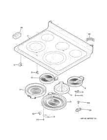 Cooktop parts for Ge Range JB650DF4BB from AppliancePartsPros.com