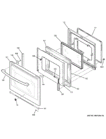 Door parts for Ge Range PB930TH3WW from AppliancePartsPros.com