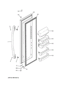 Fresh Food Door parts for Ge Refrigerator GZS22DGJBFBB from AppliancePartsPros.com