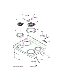 Cooktop parts for Ge Range JB250GF4SA from AppliancePartsPros.com