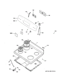 Control Panel & Cooktop parts for Ge Range JB255GJ1SA from AppliancePartsPros.com