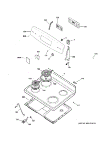 Control Panel & Cooktop parts for Ge Range JB255DJ1BB from AppliancePartsPros.com