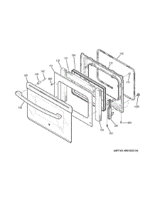Door parts for Ge Range JS630DF2WW from AppliancePartsPros.com